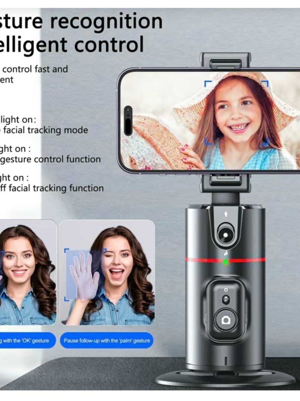 Auto-Tracking Black Smartphone Mount with Remote Control - Picture 6 of 8